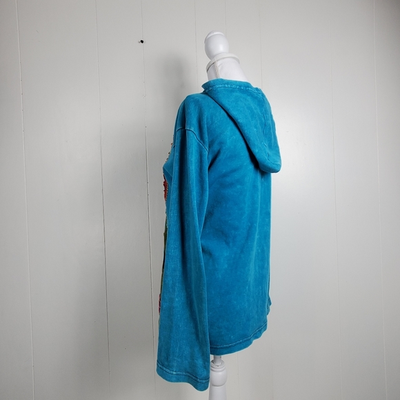 Hippie festival zip front hooded jacket - Picture 10 of 12